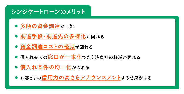 シンジケートローンのメリット