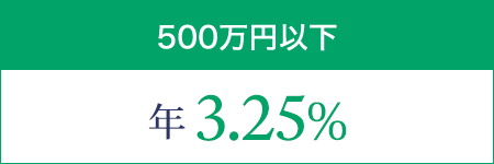 500万円以下:年3.25%