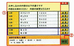 画面：お申込み内容のご確認