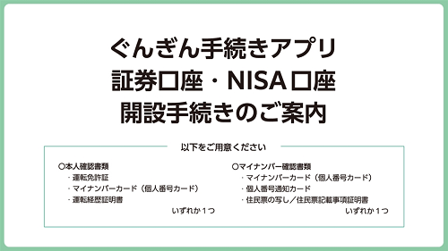 アプリを利用した証券口座・NISA口座の開設方法